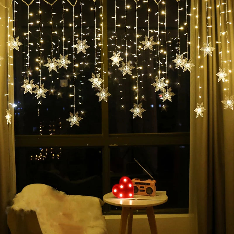 Snowflake curtain LED lights